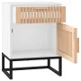 White plywood and iron nightstand 40x30x55.5 cm by , Nightstands - Ref: Foro24-352091, Price: 62,93 €, Discount: %