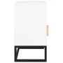 Mesita noche madera y hierro contrachapada blanco 40x30x55,5 cm de , Mesitas de noche - Ref: Foro24-352091, Precio: 62,09 €, ...