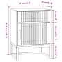 Nachttisch aus weißem Sperrholz und Eisen, 40 x 30 x 55,5 cm von , Nachttische - Ref: Foro24-352091, Preis: 62,93 €, Rabatt: %