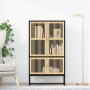 Hohes schwarzes Sperrholz-Sideboard 70x35x125 cm von , Schließfächer und Lagerschränke - Ref: Foro24-352140, Preis: 186,28 €,...