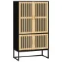 Aparador alto madera contrachapada negro 70x35x125 cm de , Taquillas y armarios de almacenamiento - Ref: Foro24-352140, Preci...