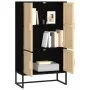 Aparador alto madera contrachapada negro 70x35x125 cm de , Taquillas y armarios de almacenamiento - Ref: Foro24-352140, Preci...