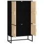 Aparador alto madera contrachapada negro 70x35x125 cm de , Taquillas y armarios de almacenamiento - Ref: Foro24-352140, Preci...