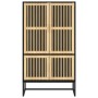 Hohes schwarzes Sperrholz-Sideboard 70x35x125 cm von , Schließfächer und Lagerschränke - Ref: Foro24-352140, Preis: 186,28 €,...