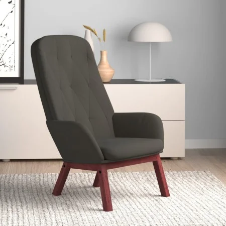 Dunkelgrauer Samt-Entspannungssessel von , Sessel - Ref: Foro24-341219, Preis: 143,88 €, Rabatt: %