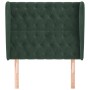 Headboard with dark green velvet ears 93x23x118/128 cm by , Headboards and footboards - Ref: Foro24-3118331, Price: 102,31 €,...