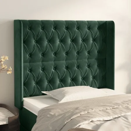 Kopfteil mit dunkelgrünen Samtohren 93x16x118/128 cm von , Kopf- und Fußteile - Ref: Foro24-3119955, Preis: 102,17 €, Rabatt: %