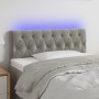 Hellgraues Samtkopfteil mit LED 100x7x78/88 cm von , Kopf- und Fußteile - Ref: Foro24-3121990, Preis: 53,03 €, Rabatt: %