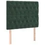 Box spring bed with dark green velvet mattress 90x200 cm by , Beds and slatted bases - Ref: Foro24-3132840, Price: 371,11 €, ...