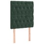 Box spring bed with mattress and LED dark green velvet 90x190 cm by , Beds and slatted bases - Ref: Foro24-3136278, Price: 33...