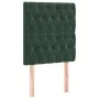 Box spring bed with mattress and LED dark green velvet 90x190 cm by , Beds and slatted bases - Ref: Foro24-3136278, Price: 33...