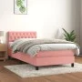 Cama box spring con colchón terciopelo rosa 90x190 cm de , Camas y somieres - Ref: Foro24-3141460, Precio: 317,90 €, Descuent...