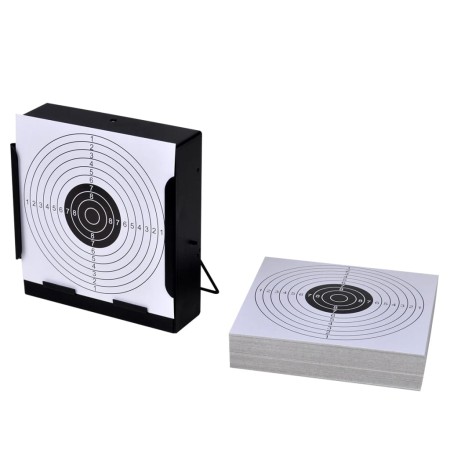 14 cm quadratischer Dartscheibehalter mit 100 Papierdartscheiben von vidaXL, Schießziele - Ref: Foro24-90831, Preis: 24,19 €,...