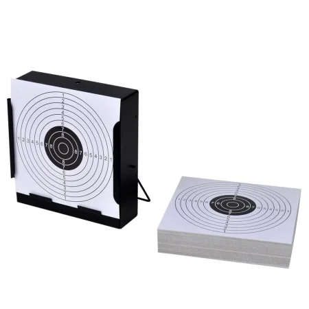 14 cm quadratischer Dartscheibehalter mit 100 Papierdartscheiben von vidaXL, Schießziele - Ref: Foro24-90831, Preis: 24,19 €,...