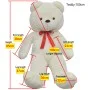 Oso de peluche grande XXL blanco 85 cm de vidaXL, Animales de peluche - Ref: Foro24-80097, Precio: 27,24 €, Descuento: %