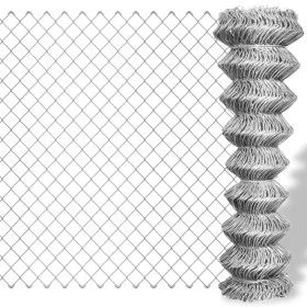 Verzinkter silberner Stacheldrahtzaun 15x0,8 m von vidaXL, Zaunpaneele - Ref: Foro24-141485, Preis: 55,13 €, Rabatt: %