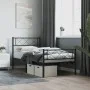 Bettgestell mit Kopfteil und Fußteil aus schwarzem Metall 75x190 cm von , Betten und Lattenroste - Ref: Foro24-372285, Preis:...