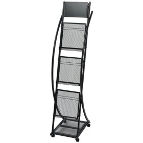 Zeitschriftenständer 40x32x131 cm schwarz A4 von , Zeitschriftenständer - Ref: Foro24-30098, Preis: 105,72 €, Rabatt: %