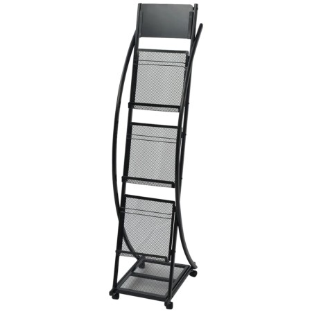 Magazine rack 40x32x131 cm black A4 by , Magazine racks - Ref: Foro24-30098, Price: 105,61 €, Discount: %