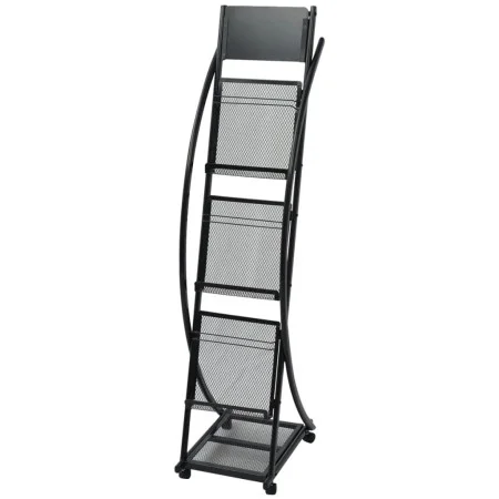 Magazine rack 40x32x131 cm black A4 by , Magazine racks - Ref: Foro24-30098, Price: 103,88 €, Discount: %