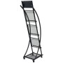 Magazine rack 40x32x131 cm black A4 by , Magazine racks - Ref: Foro24-30098, Price: 105,61 €, Discount: %