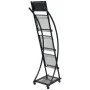 Magazine rack 40x32x131 cm black A4 by , Magazine racks - Ref: Foro24-30098, Price: 103,88 €, Discount: %