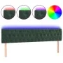 LED-Kopfteil aus dunkelgrünem Samt, 180 x 7 x 78/88 cm von , Kopf- und Fußteile - Ref: Foro24-3122011, Preis: 91,19 €, Rabatt: %
