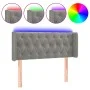 Cabecero con LED de terciopelo gris claro 103x16x78/88 cm de , Cabeceros y pies de cama - Ref: Foro24-3123614, Precio: 66,40 ...