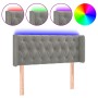 Light gray velvet headboard with LED 103x16x78/88 cm by , Headboards and footboards - Ref: Foro24-3123614, Price: 61,60 €, Di...