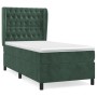Box spring bed with dark green velvet mattress 90x190 cm by , Beds and slatted bases - Ref: Foro24-3129366, Price: 356,13 €, ...