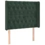 Box spring bed with mattress and LED dark green velvet 90x190 cm by , Beds and slatted bases - Ref: Foro24-3139718, Price: 35...