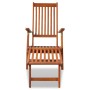 Tumbona de jardín con reposapiés de madera maciza de acacia by vidaXL, Loungers - Ref: Foro24-41433, Price: 115,93 €, Discoun...
