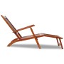 Tumbona de jardín con reposapiés de madera maciza de acacia by vidaXL, Loungers - Ref: Foro24-41433, Price: 115,93 €, Discoun...