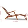 Gartenliege mit massivem Akazienholz-Fußteil von vidaXL, Liegen - Ref: Foro24-41433, Preis: 113,74 €, Rabatt: %