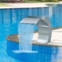 Fuente cascada para piscina de acero inoxidable 45x30x60 cm