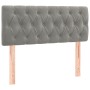 Box spring bed with light gray velvet mattress 100x200 cm by , Beds and slatted bases - Ref: Foro24-3131123, Price: 327,78 €,...
