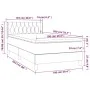 Box spring bed with light gray velvet mattress 100x200 cm by , Beds and slatted bases - Ref: Foro24-3131123, Price: 318,35 €,...