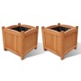 Set Blumenbeete aus Holz, 2 Einheiten, 30 x 30 x 30 cm von vidaXL, Töpfe und Pflanzgefäße - Ref: Foro24-41301, Preis: 47,03 €...