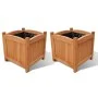 Set of wooden flower beds 2 units 30x30x30 cm by vidaXL, Pots and planters - Ref: Foro24-41301, Price: 47,03 €, Discount: %
