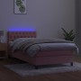 Boxspringbett mit Matratze und LED-Rosa-Samt 90x190 cm von , Betten und Lattenroste - Ref: Foro24-3134560, Preis: 332,23 €, R...