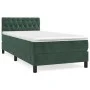 Box spring bed with dark green velvet mattress 100x200 cm by , Beds and slatted bases - Ref: Foro24-3141470, Price: 331,23 €,...