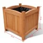 Set Blumenbeete aus Holz, 2 Einheiten, 30 x 30 x 30 cm von vidaXL, Töpfe und Pflanzgefäße - Ref: Foro24-41301, Preis: 51,05 €...