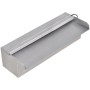 Fuente cascada rectangular LED piscina acero inoxidable 30 cm