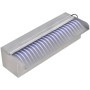 Fuente cascada rectangular LED piscina acero inoxidable 30 cm