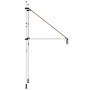 Toldo manual retráctil amarillo y azul a rayas 100 cm