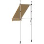 Toldo manual retráctil amarillo y azul a rayas 100 cm