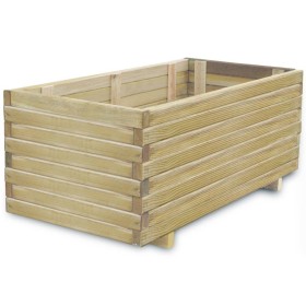 Arriate elevado rectangular madera 100x50x40 cm
