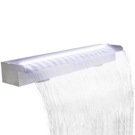Rechteckiger Wasserfallbrunnen LED-Pool Edelstahl 90 cm von vidaXL, Brunnen und Wasserfälle - Ref: Foro24-41674, Preis: 175,7...