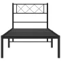 Bettgestell mit schwarzem Metallkopfteil 90x190 cm von , Betten und Lattenroste - Ref: Foro24-372269, Preis: 64,08 €, Rabatt: %