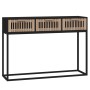 Black iron and plywood console table 105x30x75 cm by , Side tables - Ref: Foro24-352107, Price: 89,54 €, Discount: %